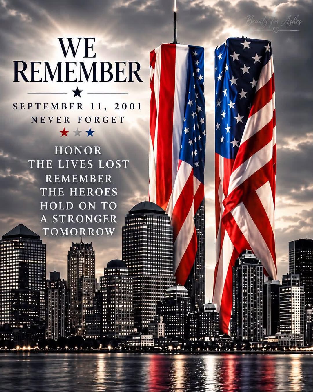 Instagram post by Dr. Shayne Webb: Today, we remember the lives lost, honor the heroes, and hold close the strength and unity shown on September 11, 2001. We will never forget…