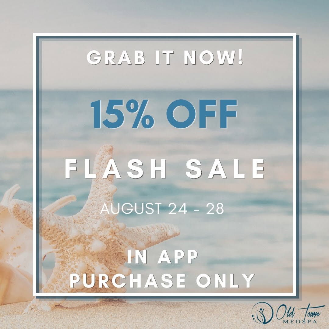 Instagram post by Dr. Shazel Gharbi: Flash Sale Alert ‼️ You don’t want to miss this! 🌴🤫 By downloading our app, Repeat MD Patient Rewards, you can receive 15% off ANY treatme…