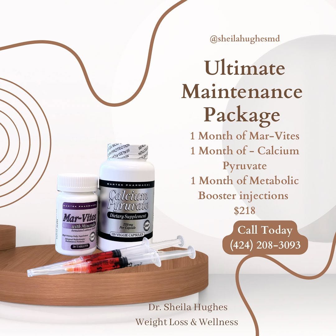 Instagram post by Dr. Sheila Hughes: LETS KICK OFF MEMORIAL DAY WEEKEND! Introducing our ** ULTIMATE MAINTENANCE PACKAGE** This package is for those who have reached their weigh…