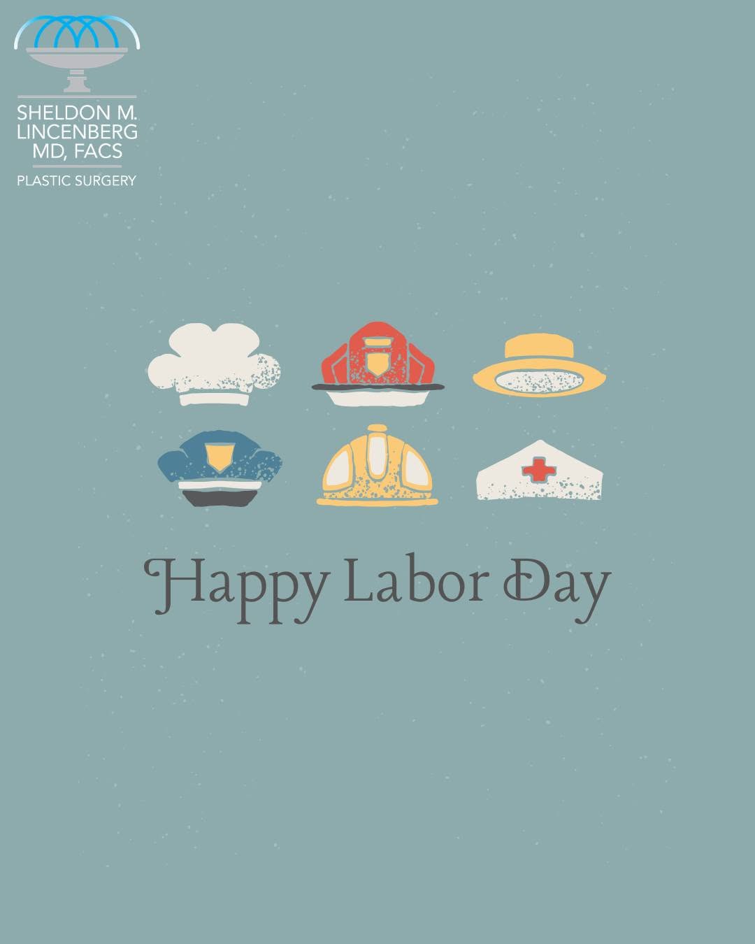 Instagram post by Dr. Sheldon Lincenberg: Happy Labor Day Weekend! Wishing all of our wonderful patients a safe, relaxing, and fun holiday weekend! ❤️💙 Our office will be closed Mon…