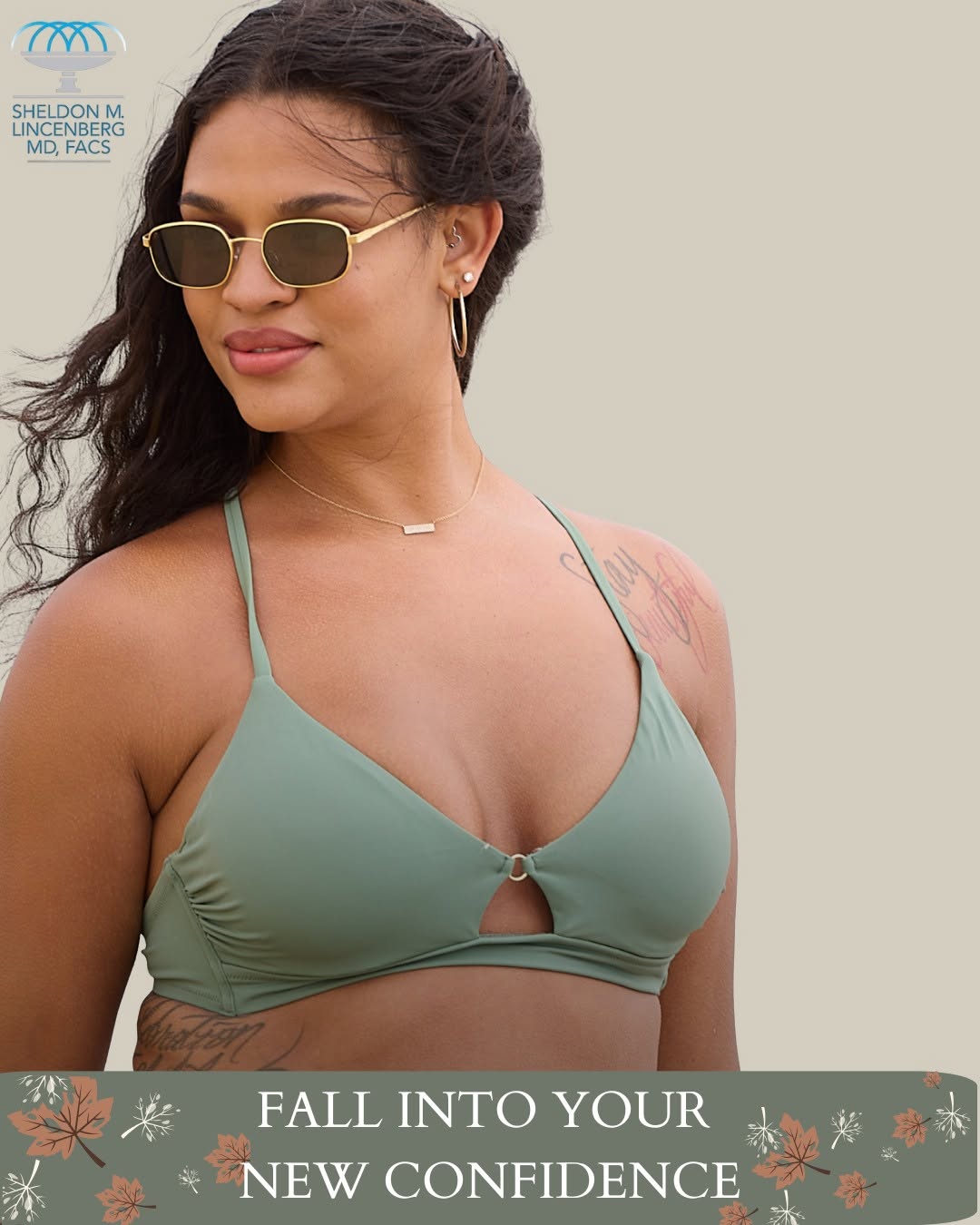 Instagram post by Dr. Sheldon Lincenberg: Fall is the perfect time to start planning the change you’ve been thinking about. If breast augmentation has been on your mind, a consultati…