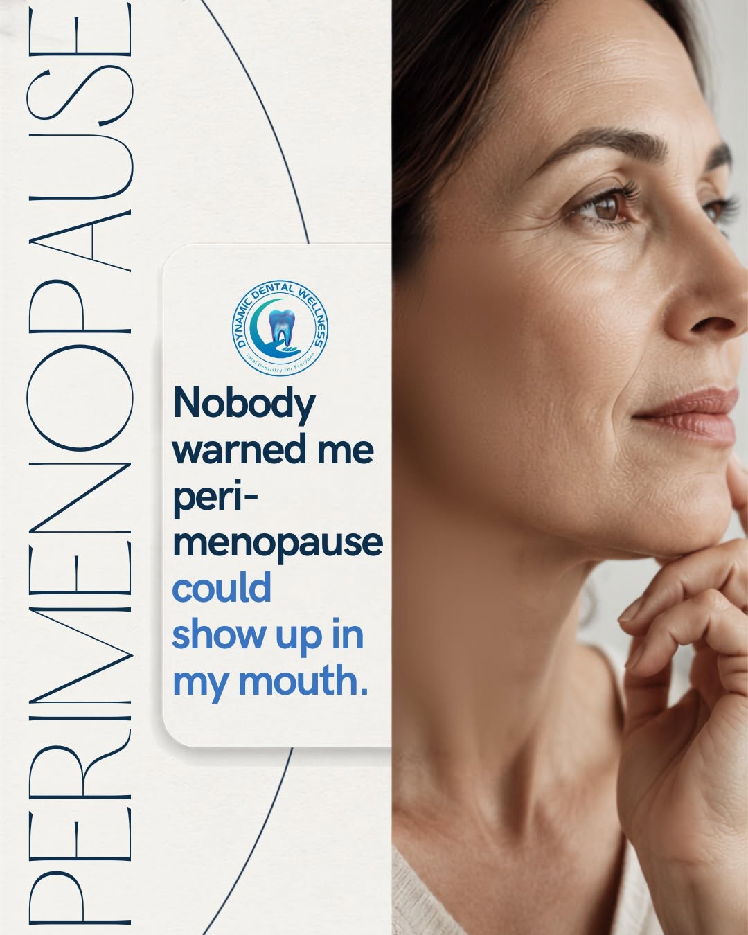 Instagram post by Dr. Sheri Salartash: Hot flashes? Expected. Sleep changes? Someone probably warned you. But a mouth that suddenly feels dry… gums that seem more sensitive… food …