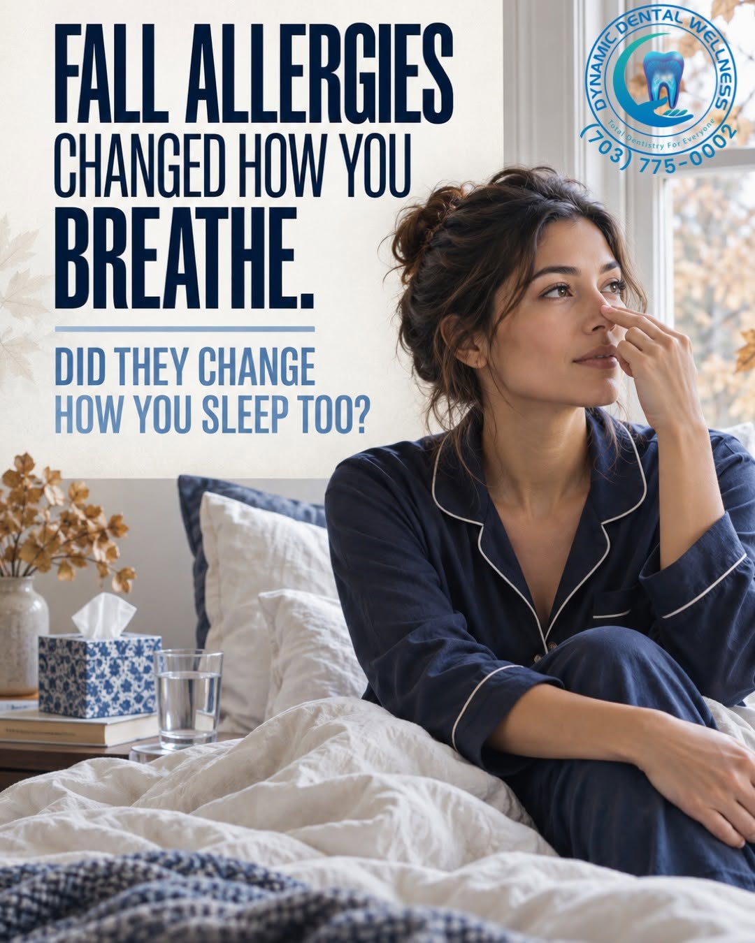 Instagram post by Dr. Sheri Salartash: Every fall, your nose seems to get the memo before the rest of you. Suddenly you’re congested. You fall asleep with your mouth open. The wat…