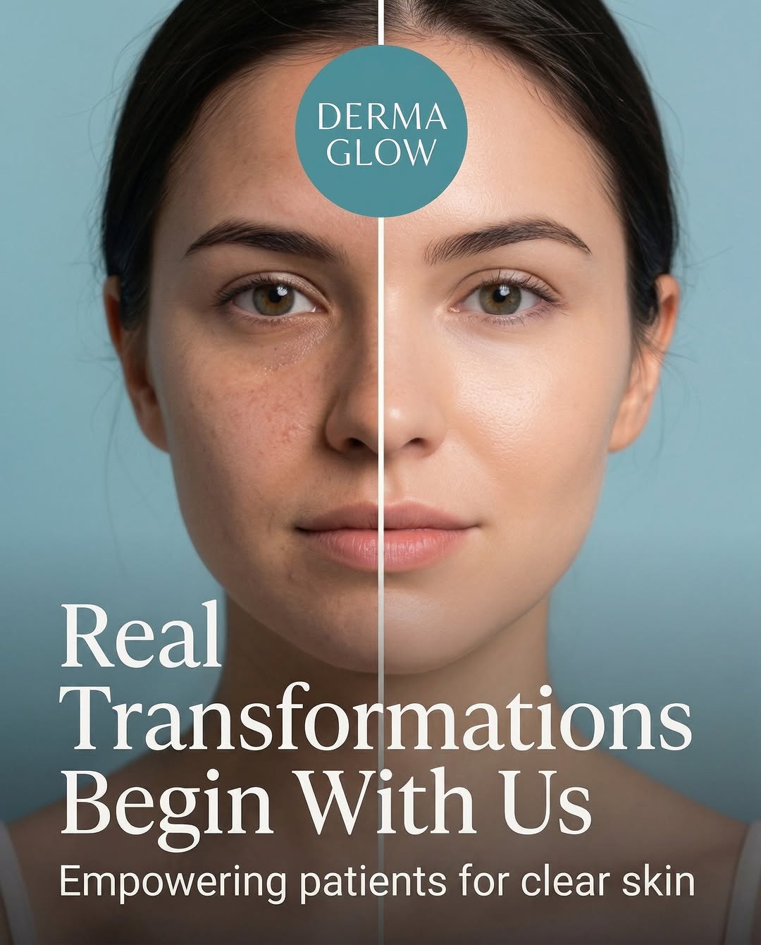 Instagram post by Dr. Shondra L. Smith: Meet Sarah and witness her impressive skin transformation! ✨ Personalized care leads to her true glow! 💖 #ShondraSmithDermatology
