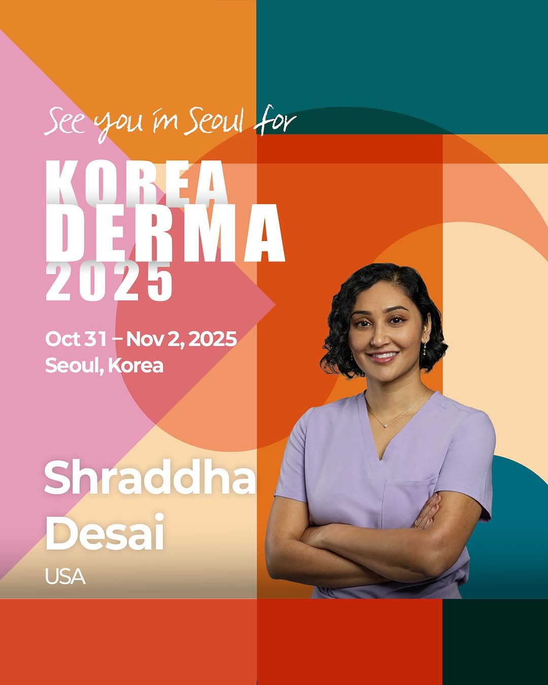 Instagram post by Dr. Shraddha Desai: Excited to share knowledge and collaborate with my peers @koreaderma_official