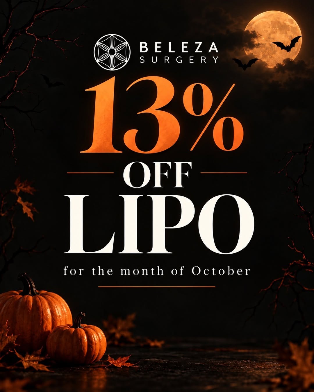 Instagram post by Dr. Staci Hix-Hernandez: ✨ OCTOBER LIPO SPECIAL! ✨ Ready to feel more confident in your shape? 💕 Now is the perfect time to make it happen! 🔥 GET 13% OFF LIPO when…