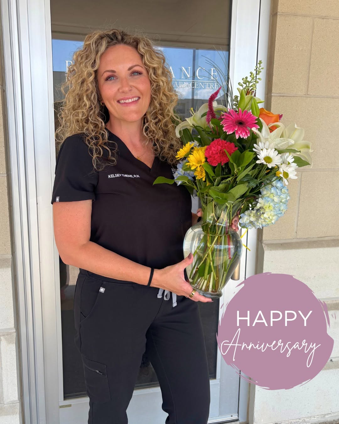 Instagram post by Dr. Stefan B. Craig: 🎉 Celebrating 10 years of Kelsey T.! 🎉 For an entire decade, Kelsey has been an important part of our plastic surgery team, helping care f…