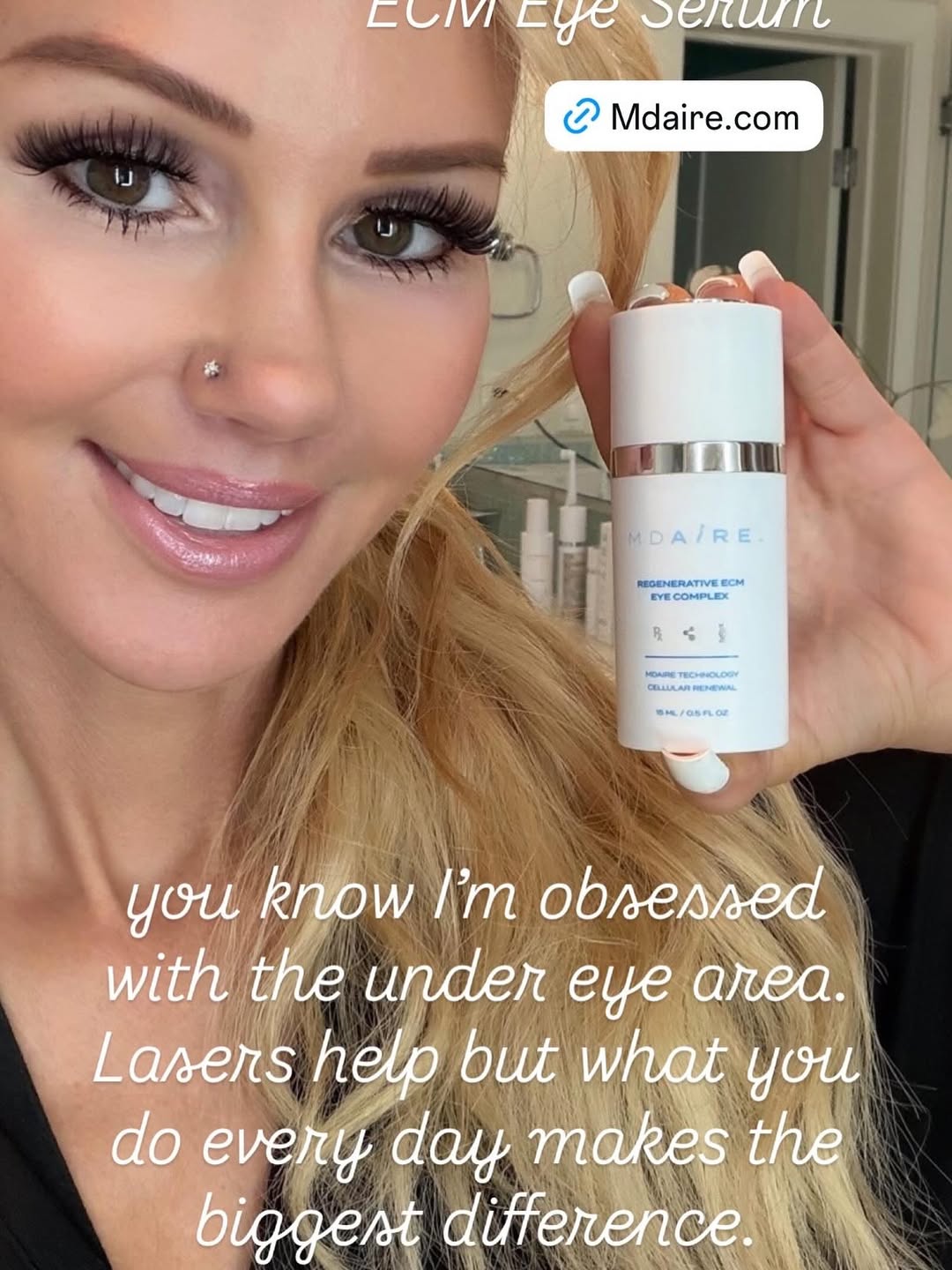Instagram post by Dr. Stefani Kappel: I’ve always been obsessed with the under eye skin. It’s the thinnest skin on our face and the first to age. We start to lose collagen in thi…