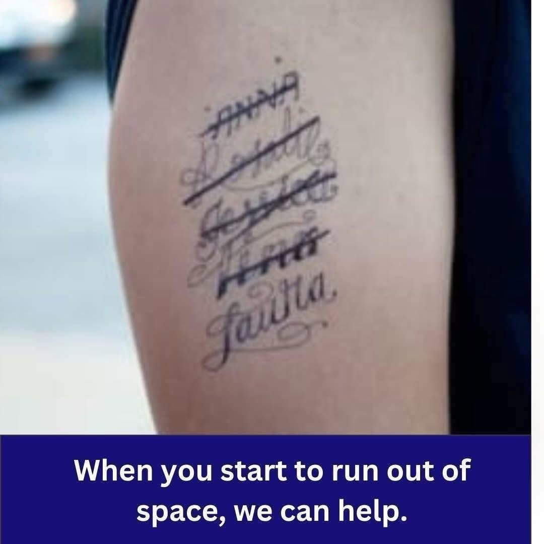 Instagram post by Dr. Stefanie A. Schultis: When you want to fade or completely remove an extra tattoo, we can help. The Enlighten Laser effectively removes all inks and all colors in …