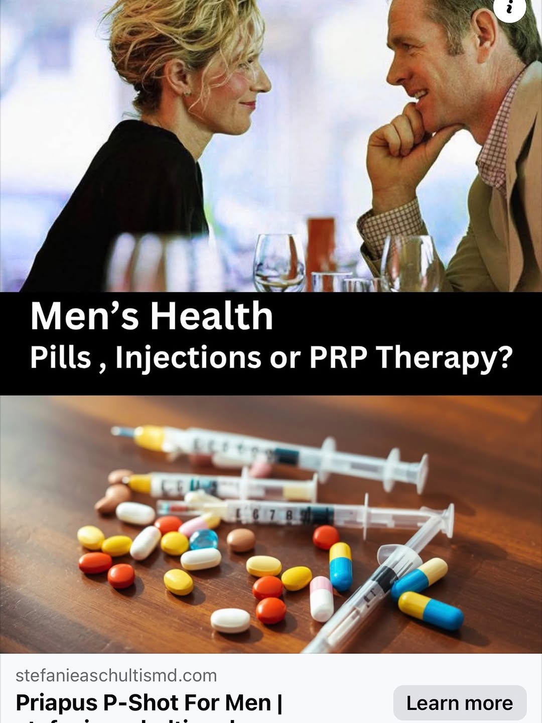 Instagram post by Dr. Stefanie A. Schultis: The Priapus P-Shot® can be very beneficial for men with mild to moderate erectile dysfunction, reduced sensitivity, or other performance con…
