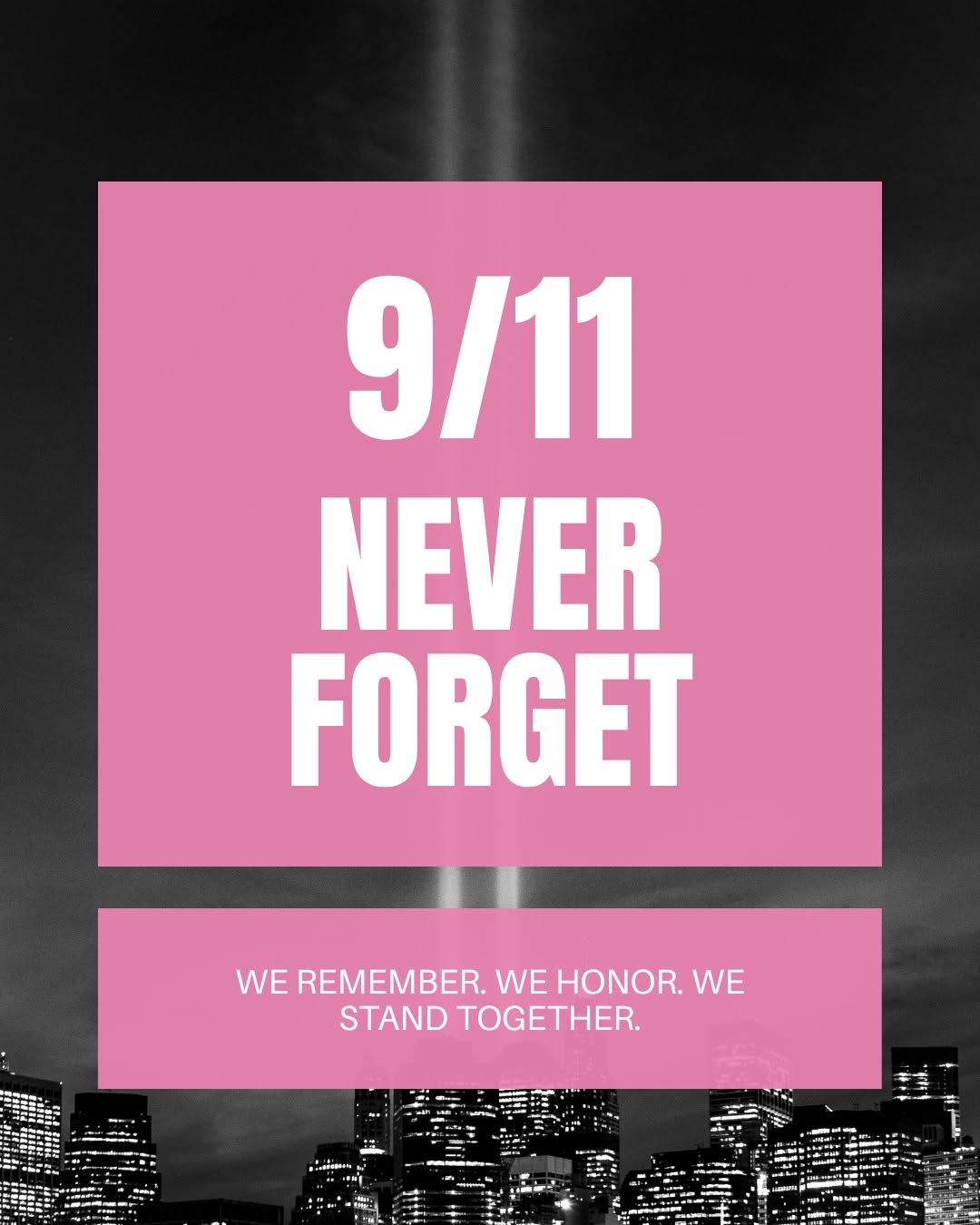 Instagram post by Dr. Stephanie Molden: Today we remember the lives lost, the heroes who stepped forward, and the families forever changed. #September11 #NeverForget #911Remembranc…