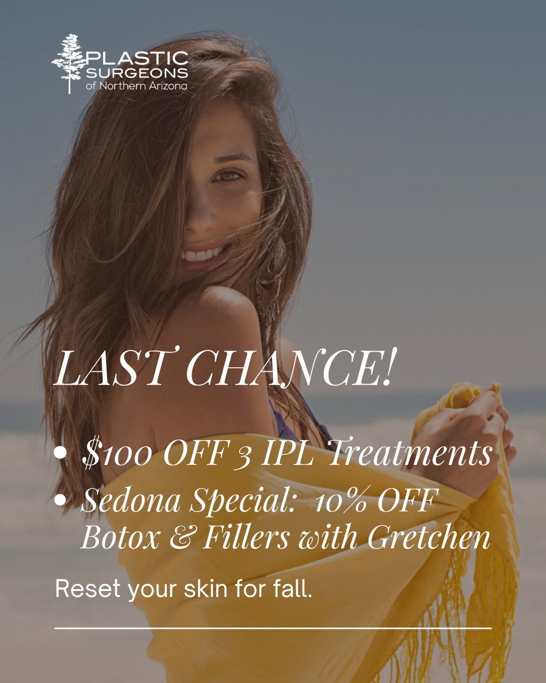 Instagram post by Dr. Stephen F. Lex: Our August specials are almost gone. Don't miss your opportunity to: ✨ Save $100 on a package of 3 IPL treatments ✨ Enjoy 10% OFF Botox & Fi…