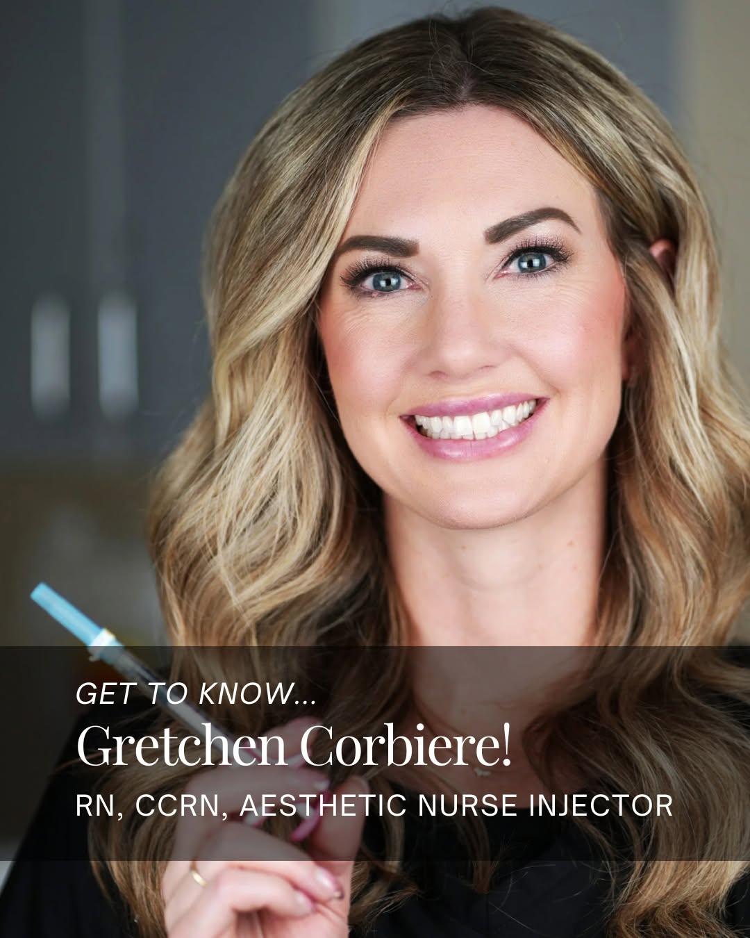 Instagram post by Dr. Stephen F. Lex: ✨ Meet Gretchen Corbiere, RN, CCRN, our Aesthetic Nurse Injector! With a strong nursing background and advanced training in facial aesthetic…