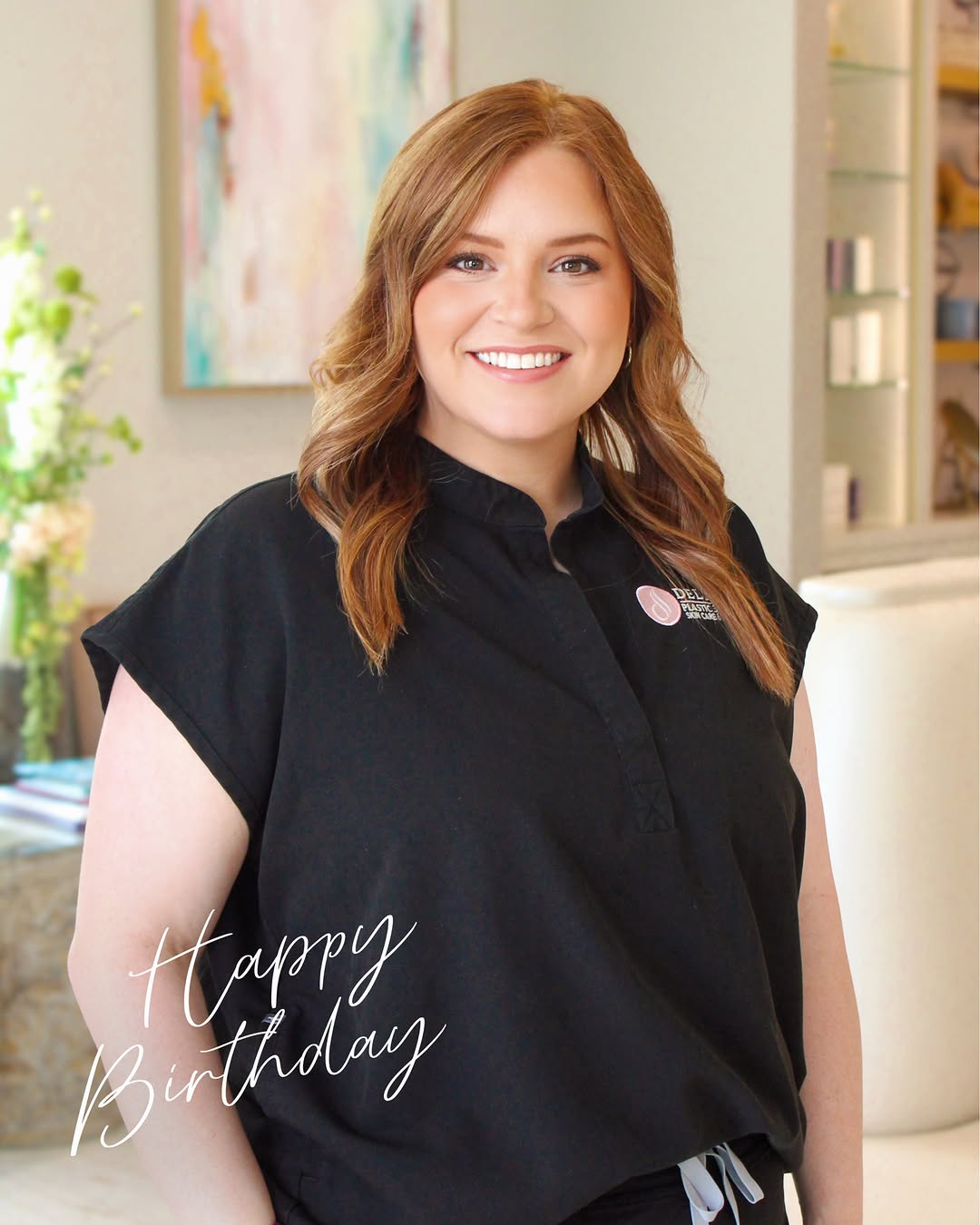 Instagram post by Dr. Stephen J. Delatte: HAPPY BIRTHDAY TO OUR KORTNEY! 💙🎂 If you’ve met Kortney at our front desk, you probably know her as the sweet, kind, soft-spoken (at first…