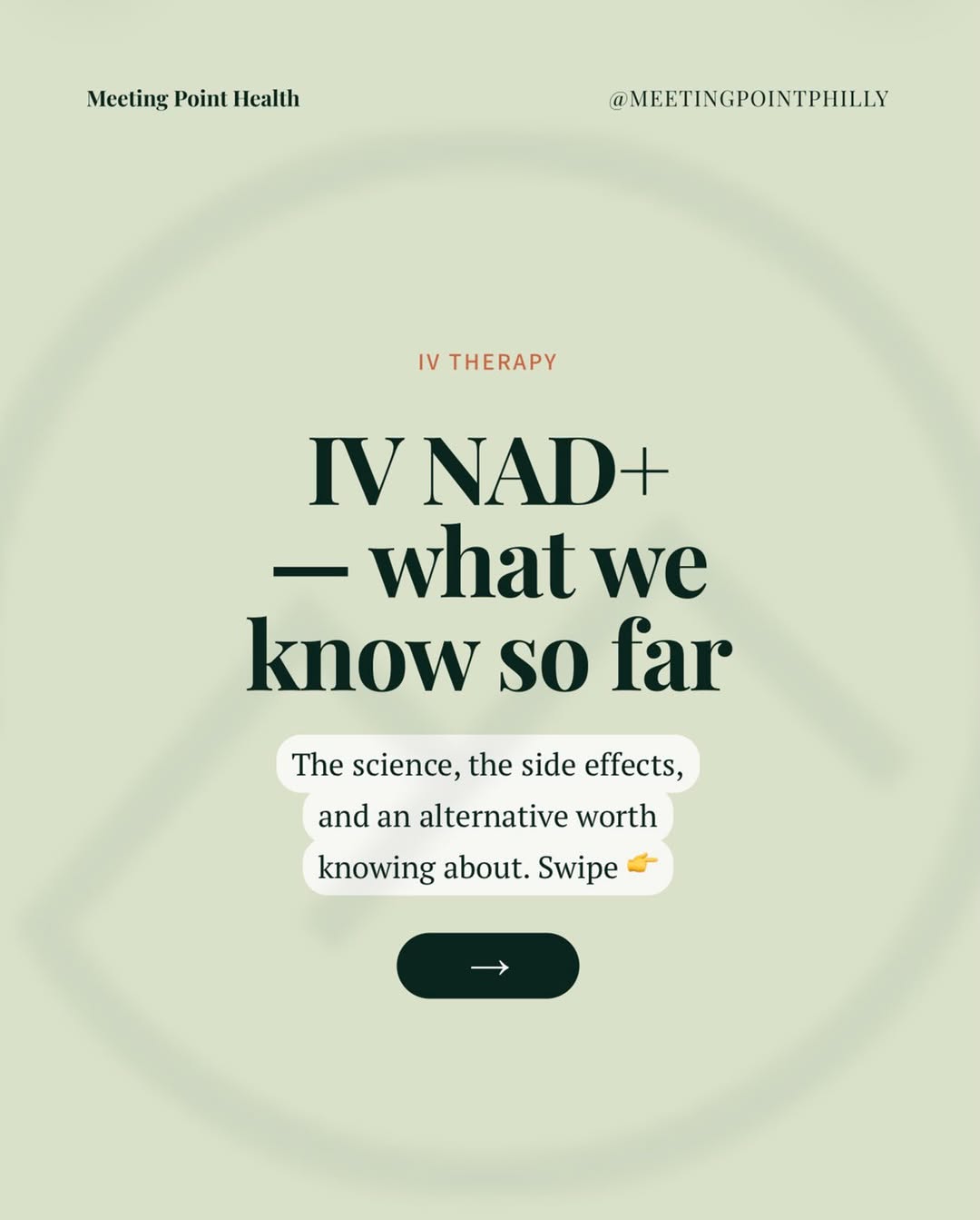 Instagram post by Dr. Stephen Matta, DO: You’ve probably heard of NAD+ by now. But do you know why it matters, or why the standard IV has a reputation for being so uncomfortable? Sw…