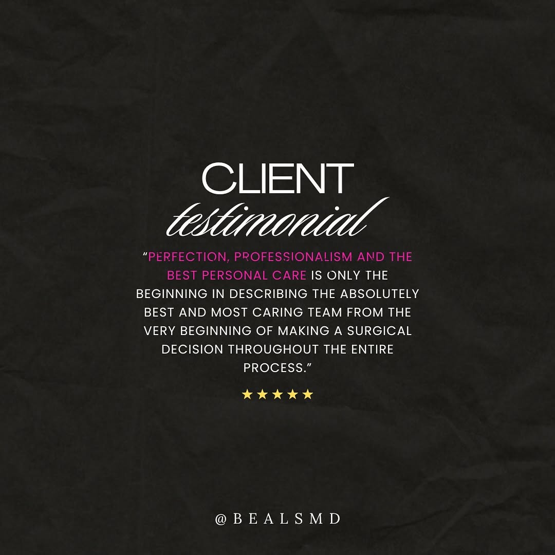 Instagram post by Dr. Stephen P. Beals: As a heavily referral based practice, we always want to honor our patients’ privacy and do not push for public reviews, making it evermore w…