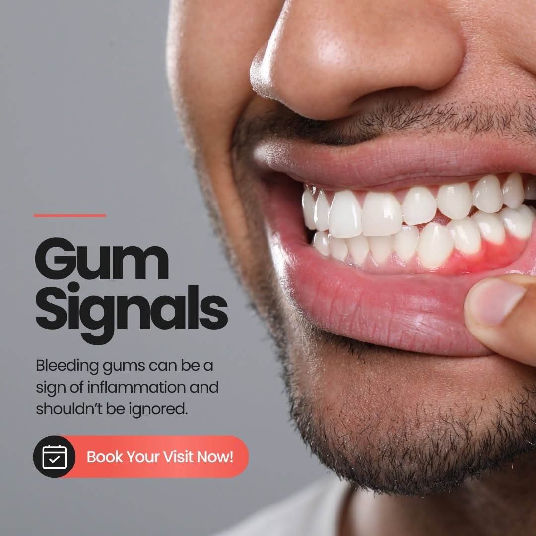 Instagram post by Dr. Steven D. Alaniz: A little pink in the sink after brushing or flossing? It may be easy to brush off, but your gums deserve some attention too. September is Na…
