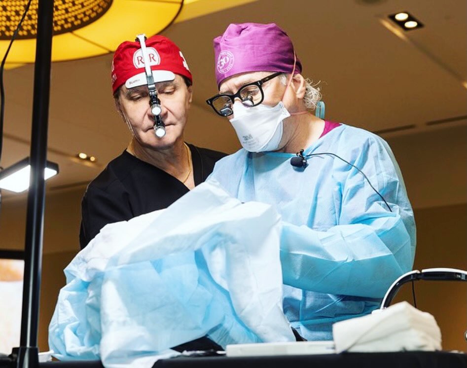 Instagram post by Dr. Steven Fagien: Another great meeting at the @dallasrhinodallascosmetic last week. Always an honor to be alongside my good friend and master surgeon, @rod.r…