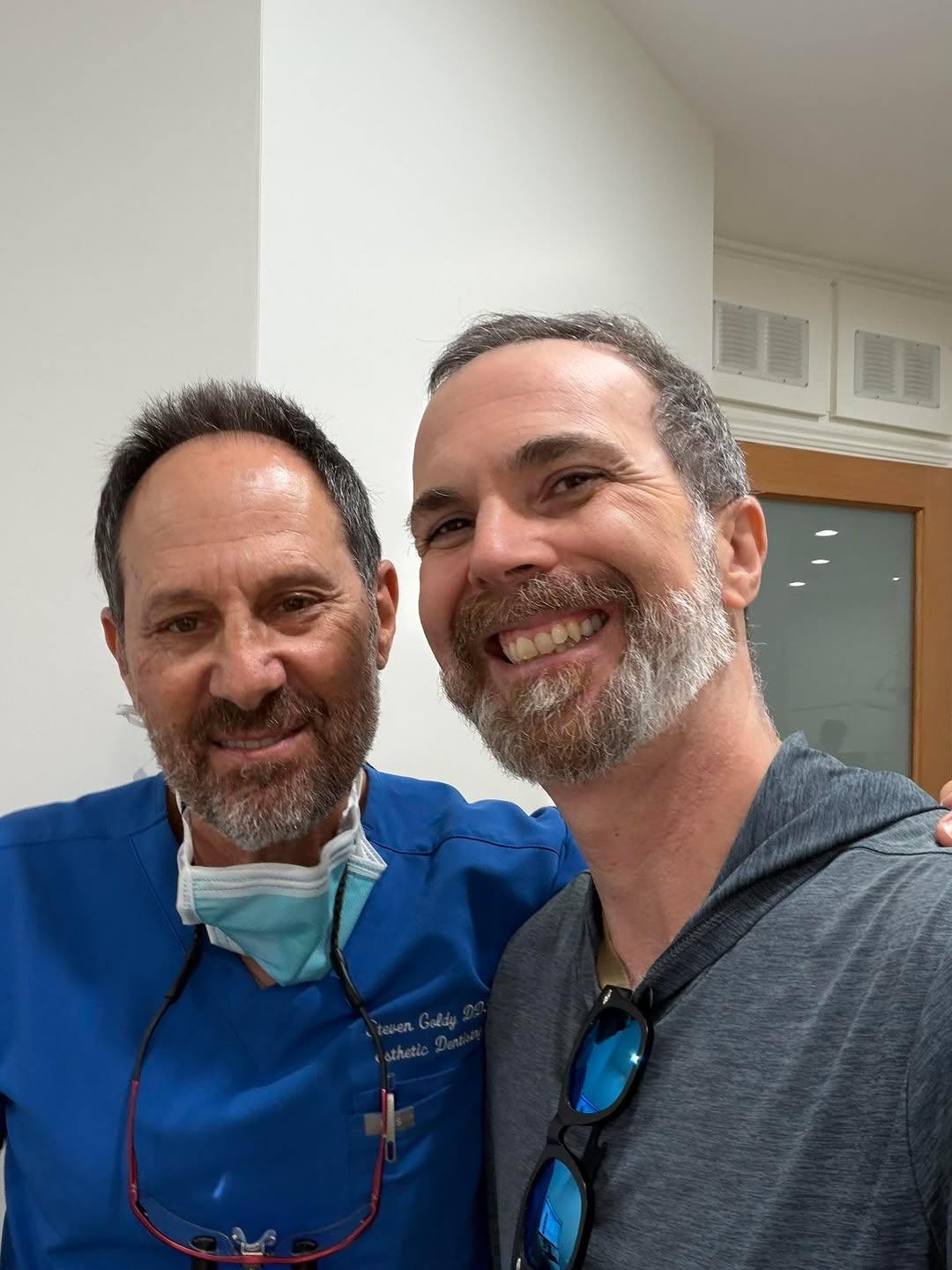 Instagram post by Dr. Steven Goldy: This gentleman was so excited about finishing his treatment that he asked me for a pic together! Of course! It is truly my honor and pleasur…