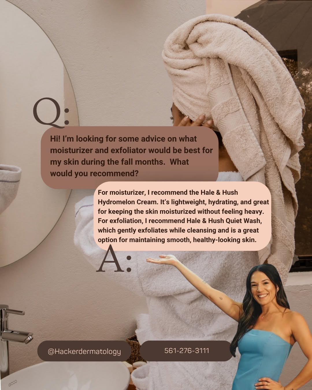 Instagram post by Dr. Steven Hacker: 🍂 FALL SKINCARE Q&A FROM OUR ESTHETICIAN @thefloridafacialist 🍂 Q: What skincare products should I be using as we head into the fall month…