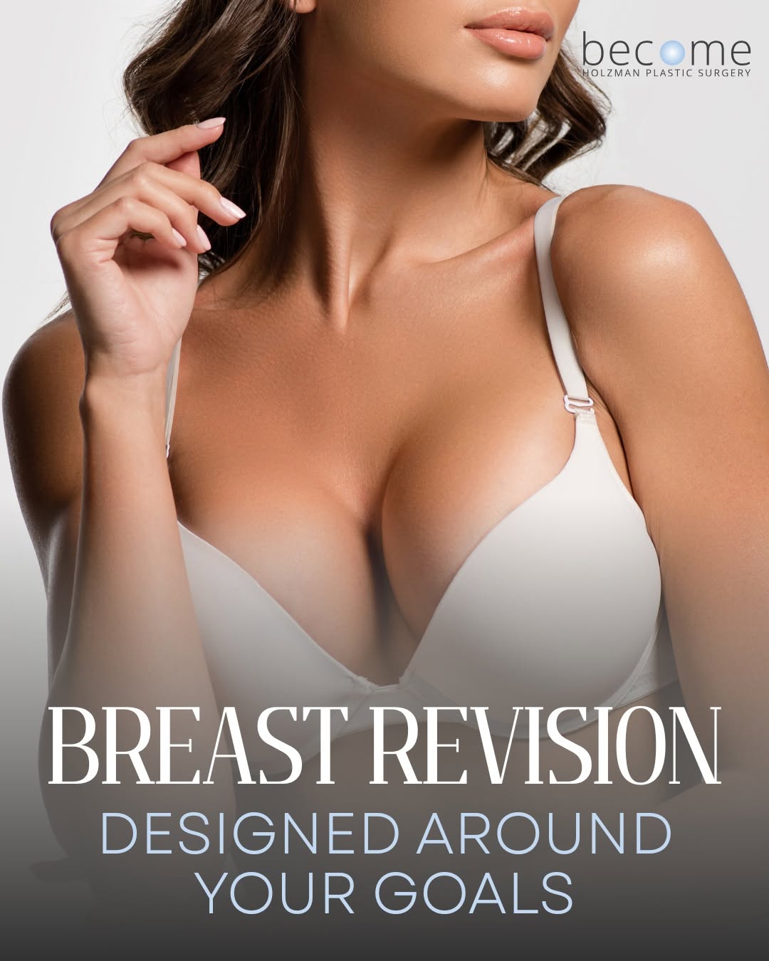 Instagram post by Dr. Steven Holzman: Breast implant revision is not always about going bigger or smaller. For many patients, it’s about improving comfort, restoring symmetry, up…