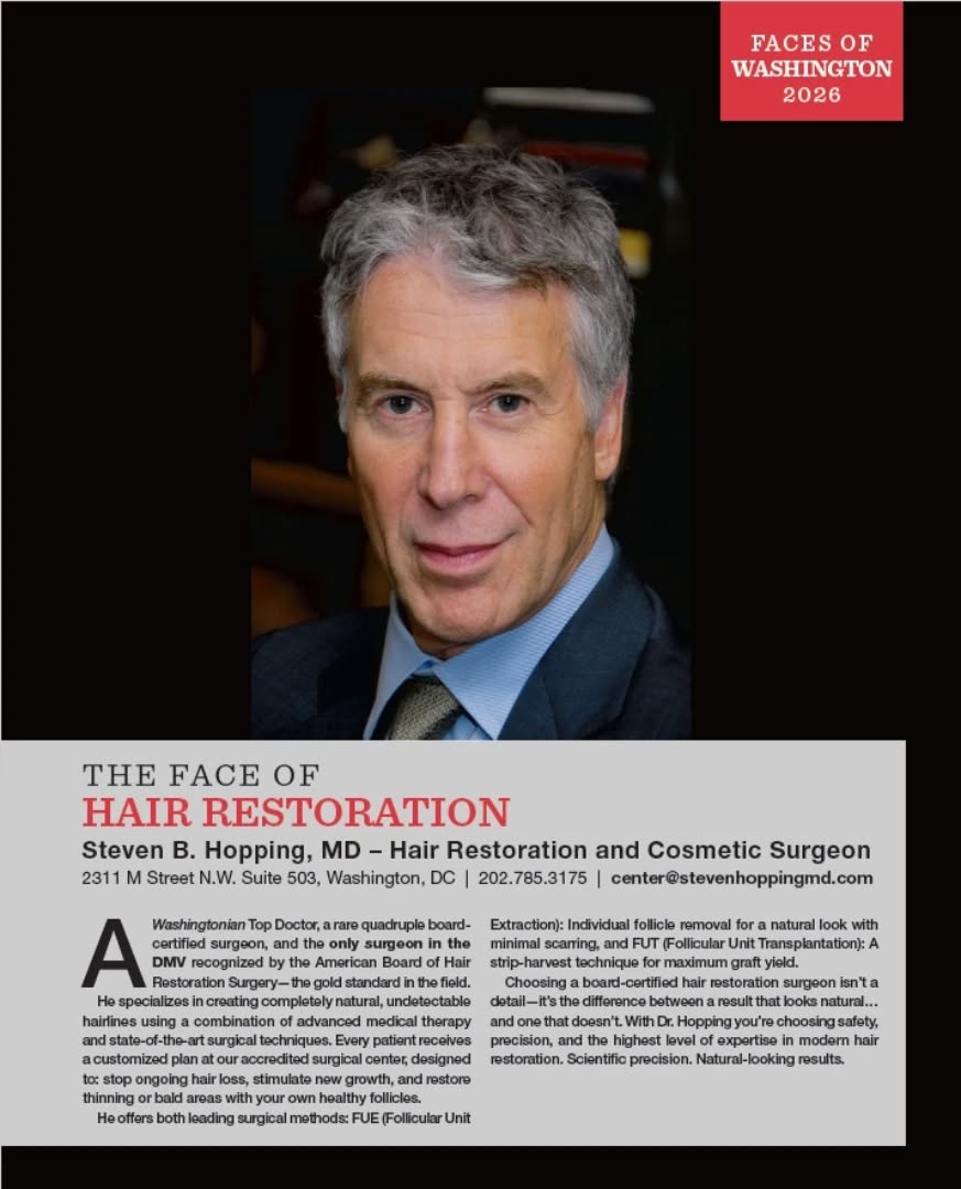 Instagram post by Dr. Steven Hopping: Choosing a board-certified hair restoration surgeon isn't a detail- it's the difference between a result that looks natural and one that doe…