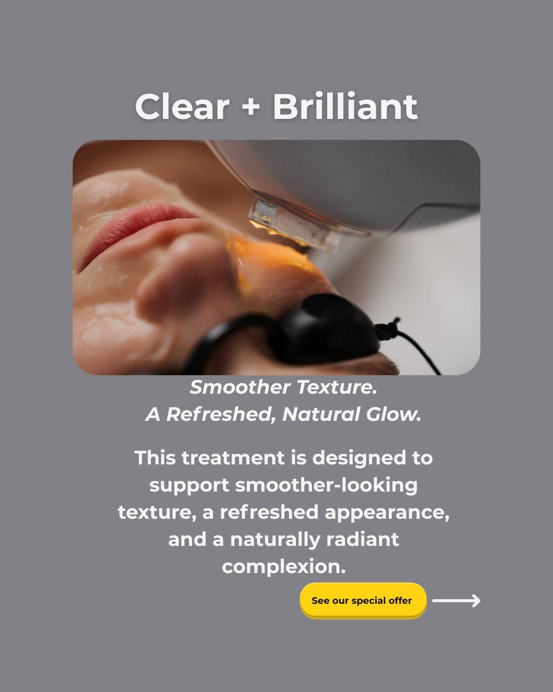 Instagram post by Dr. Steven Hopping: Clear + Brilliant® is a gentle laser treatment designed to refresh the skin and improve the appearance of texture and tone. With a series of…