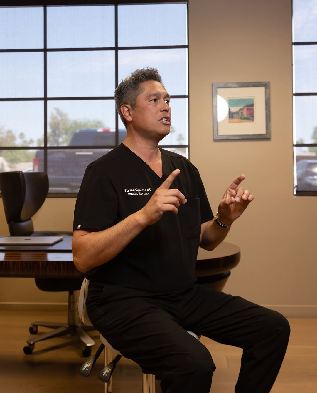 Instagram post by Dr. Steven Sigalove: One of the things I value most about my work is the opportunity to educate, whether that’s in the consultation room with a patient, in conve…