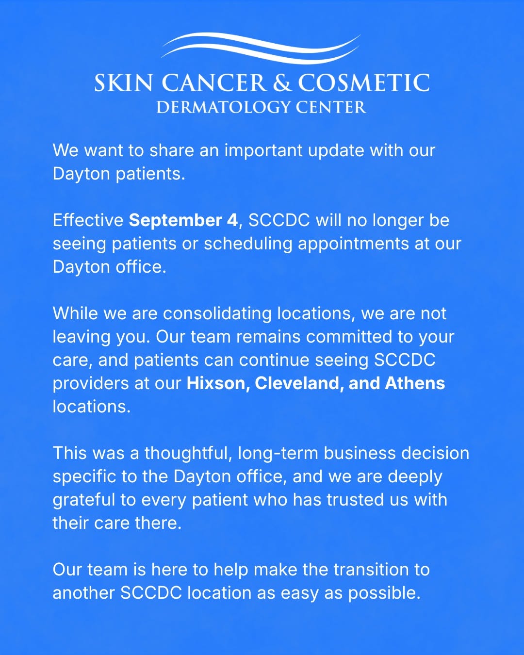 Instagram post by Dr. Stewart Little: Thank you, Dayton 💙