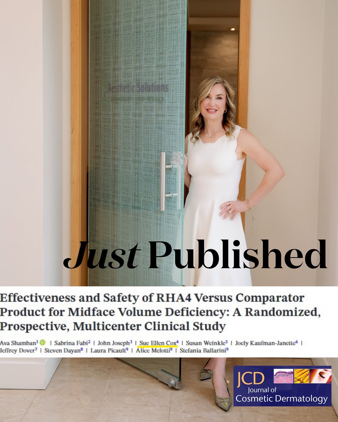 Instagram post by Dr. Sue Ellen Cox: It’s always so rewarding to see years of clinical research work come together! I’m excited to share the publication of our study, Effectiven…