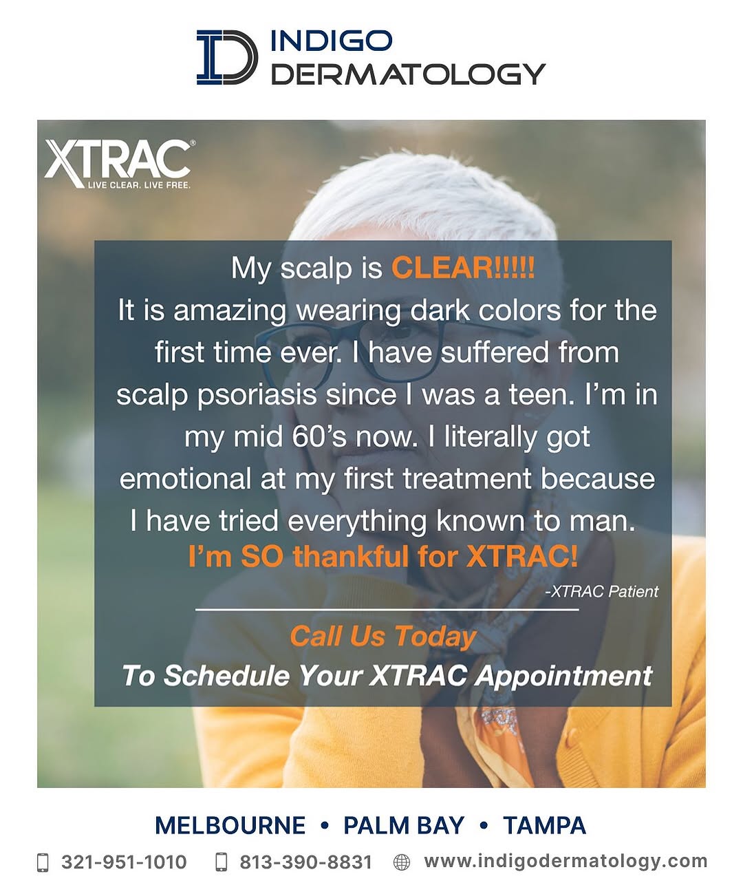 Instagram post by Dr. Sumeet Thareja: Since receiving FDA clearance in 2000, XTRAC has come to be recognized worldwide as the market leader in the treatment of psoriasis, vitilig…