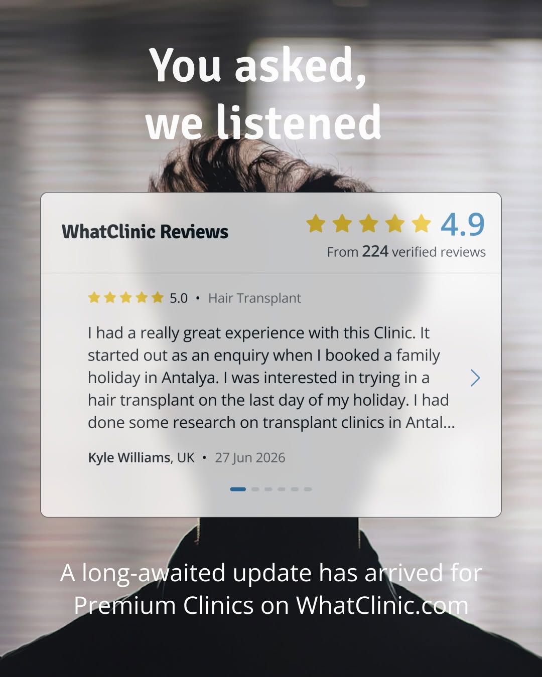 Instagram post by Dr. Sunny Park: Exciting news for Premium Clinics! 🎉 The WhatClinic Reviews Widget is now available and you can showcase your verified WhatClinic patient r…