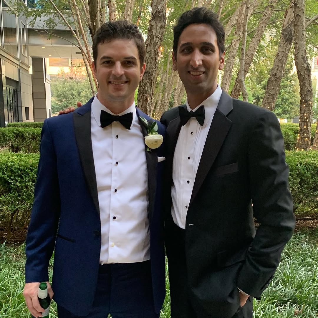 Instagram post by Dr. Surjit S. Rai: Had a great time celebrating Shelby and Renee’s wedding this weekend. Congrats guys! And Aria loved being a flower girl...maybe a little too…