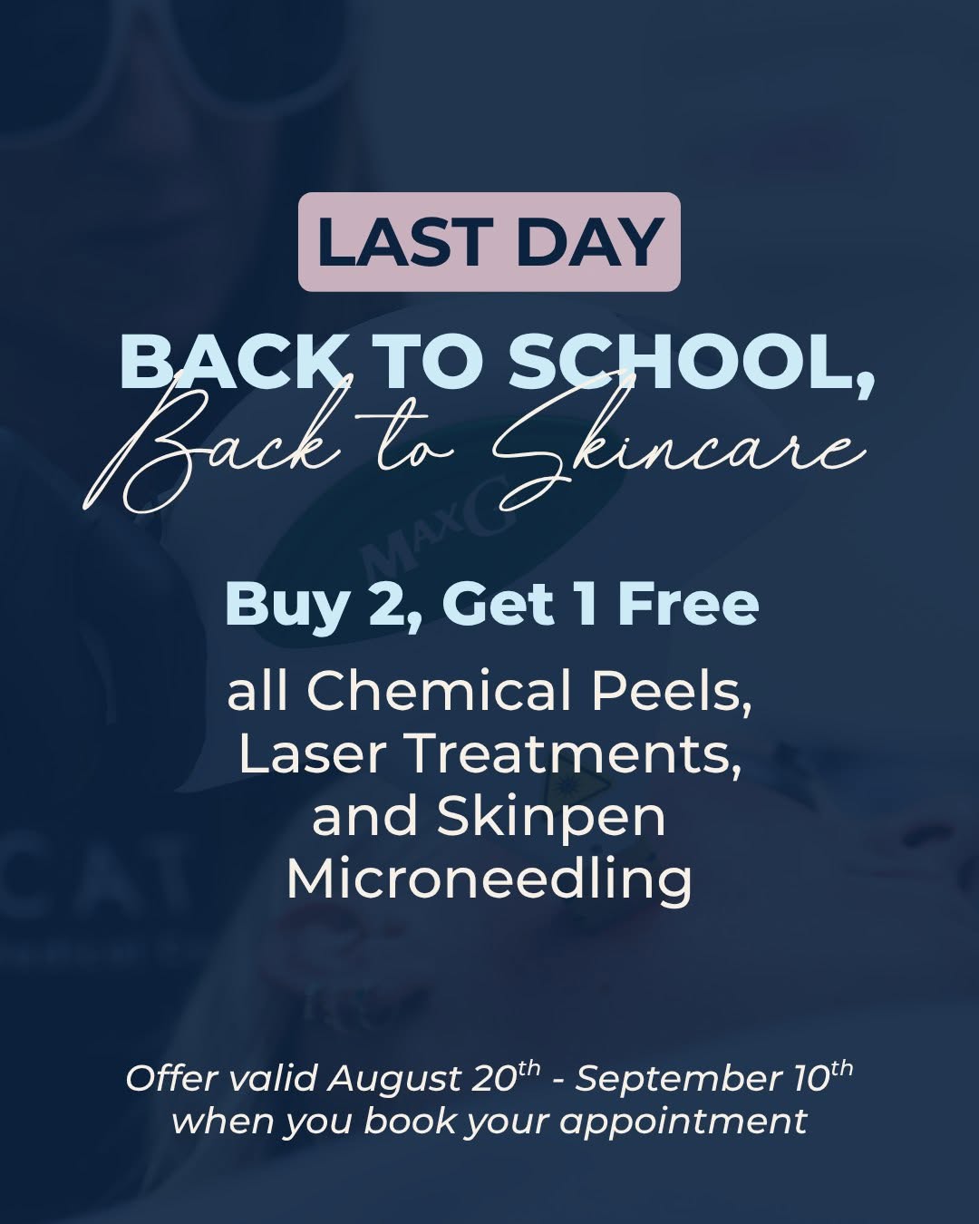 Instagram post by Dr. Susan Mathison: Our Buy 2 Get 1 FREE treatment deal ends TOMORROW and we would hate for you to miss out! One day left to save on chemical peels, tattoo remo…
