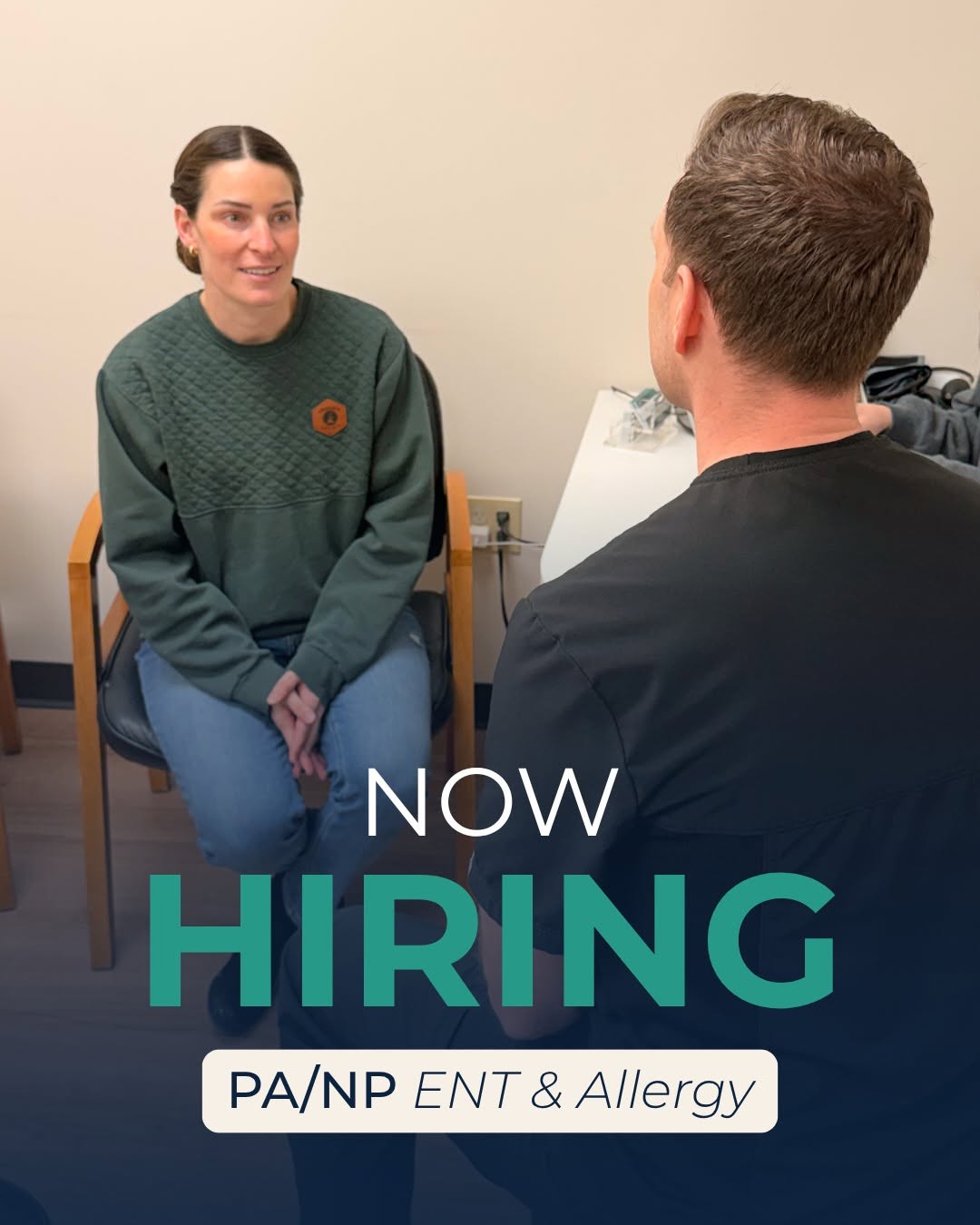 Instagram post by Dr. Susan Mathison: Know a great PA or NP? Send them our way! We are looking for a motivated, patient centered provider to join our ENT & Allergy team at Cataly…