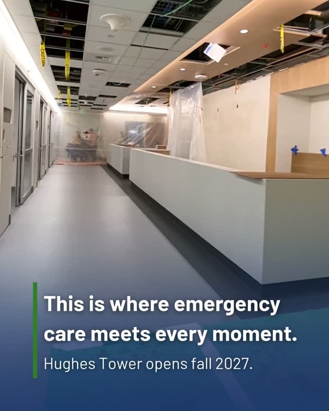 Instagram post by Dr. Suzette Miranda: This is where emergency care meets every moment. The new Hughes Tower Emergency Department will expand capacity on First Hill with a larger,…