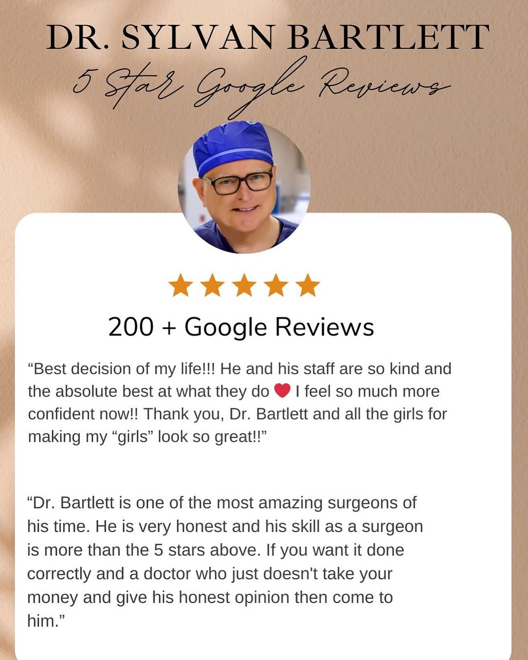 Instagram post by Dr. Sylvan Bartlett