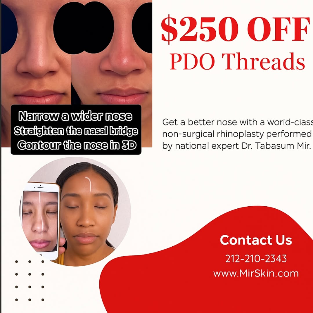 Instagram post by Dr. Tabasum Mir: Experience the art of non-surgical nose contouring with PDO Threads. Precision. Expertise. Results. Your profile but elevated — refined, lif…