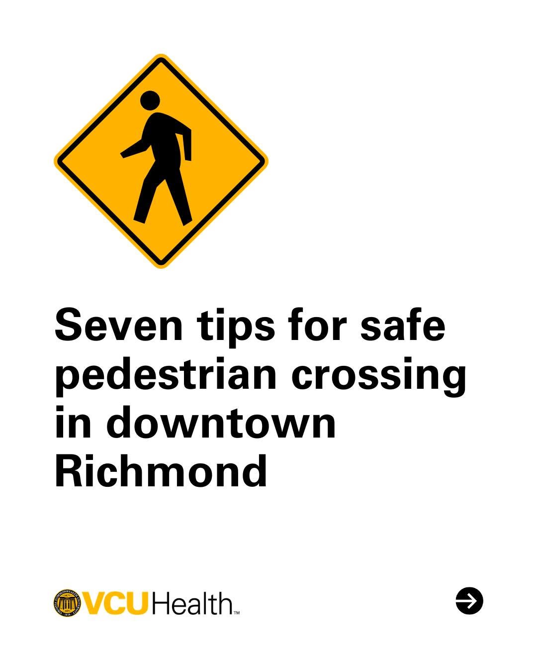 Instagram post by Dr. Tae Chong: Every choice we make on the road helps keep our VCU community safe. Whether you're walking to your appointment, hospital shift or class, sta…