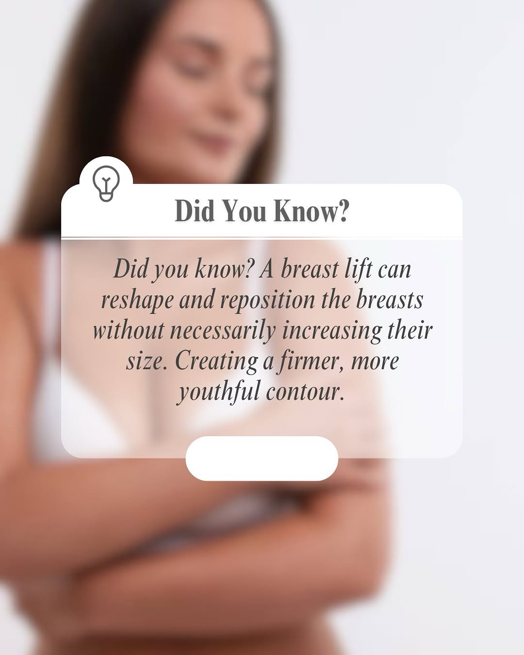 Instagram post by Dr. Takintope Akinbiyi: A breast lift, also known as a mastopexy, can help restore a lifted, more youthful breast shape by removing excess skin and reshaping the su…