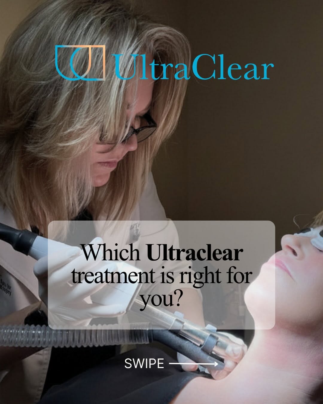 Instagram post by Dr. Tania Peters: Ultraclear is one of our most versatile lasers in the office- swipe 👉 to learn all about it It’s the “cold” laser that everyone is talking …
