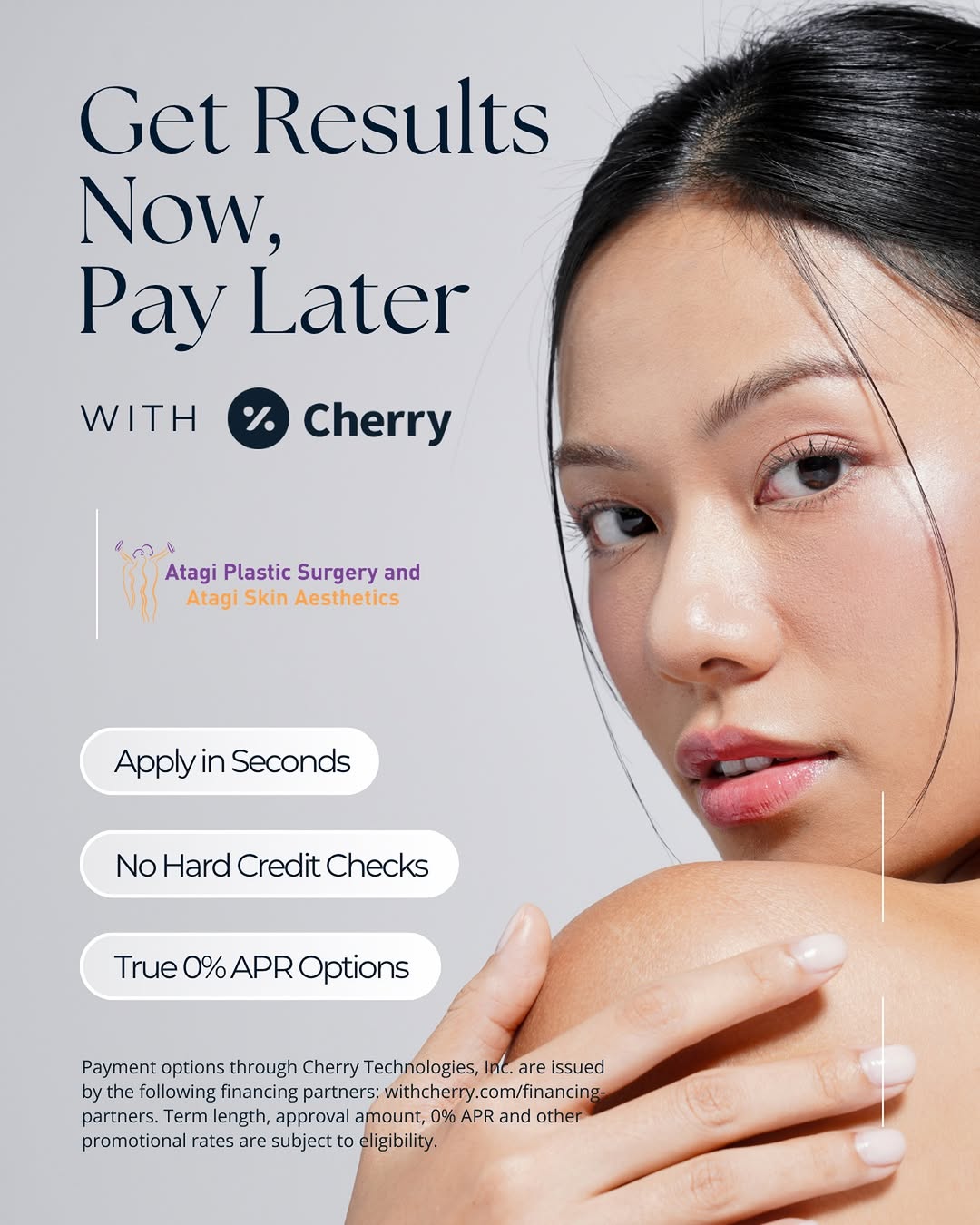 Instagram post by Dr. Tanya Aya Atagi: ✨ Your aesthetic goals, made more accessible. ✨ We now accept Cherry financing for your aesthetic treatments and procedures! 💕 From injecta…