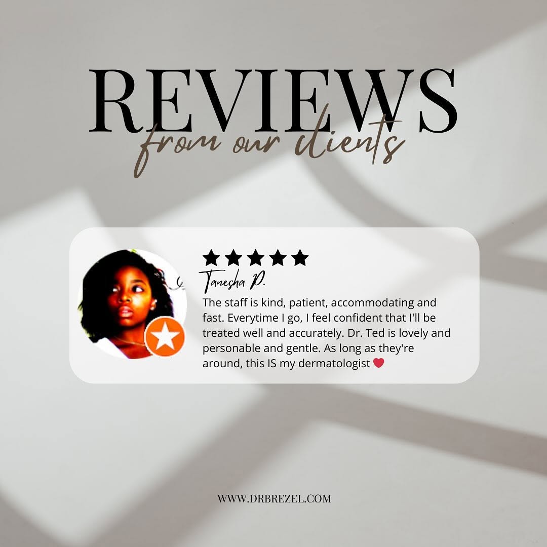 Instagram post by Dr. Ted Brezel: Local guide Tanesha P. trusts in Glendale Dermatology as her top trusted spot for all her skin needs. Our practice takes pride in delivering…