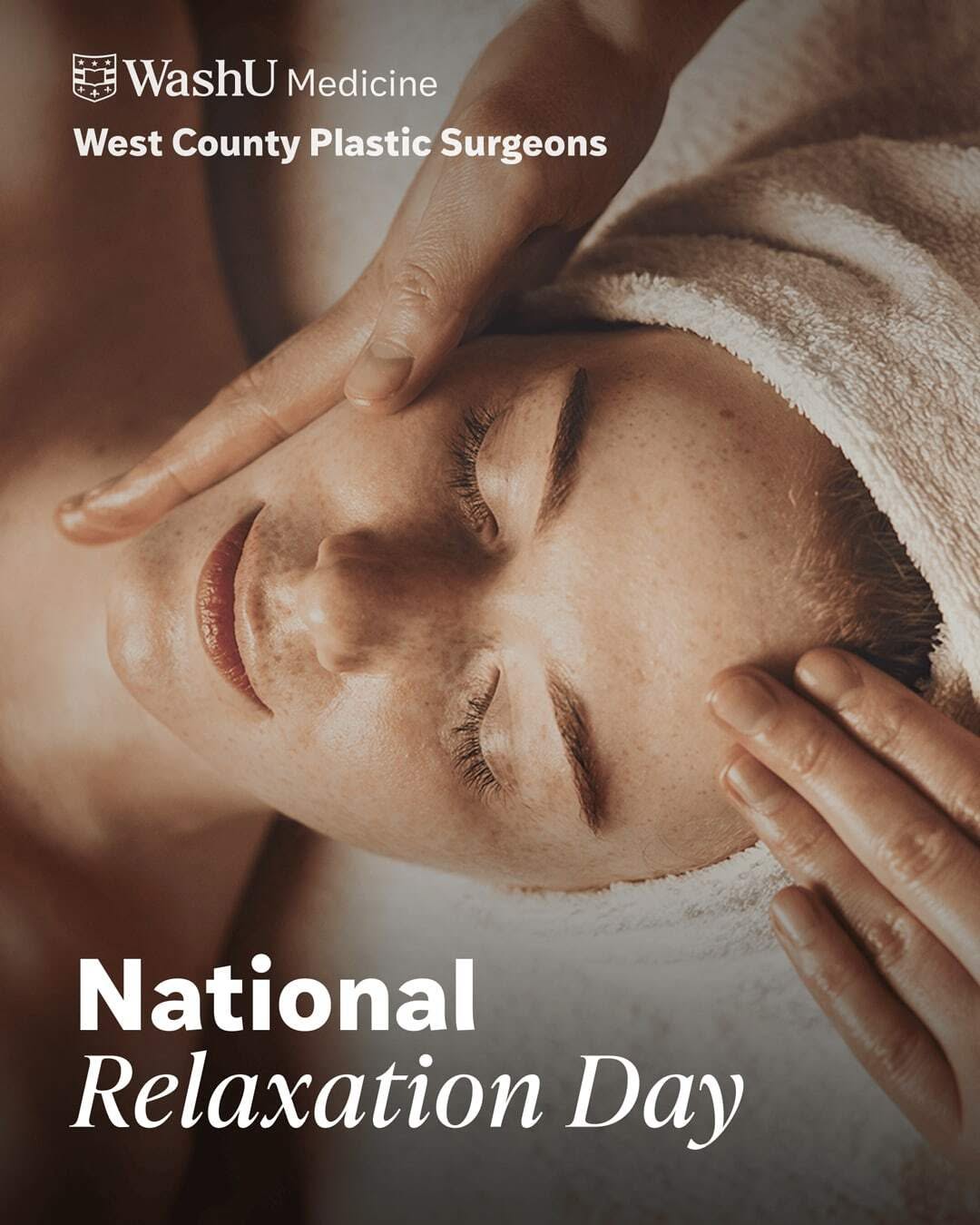 Instagram post by Dr. Terence Michael Myckatyn: This upcoming Saturday marks National Relaxation Day, the perfect excuse to slow down this weekend before summer comes to a close. Rest does…