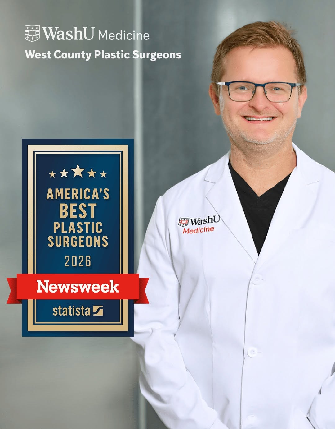 Instagram post by Dr. Terence Michael Myckatyn: Congratulations to our very own Dr. Terry Myckatyn on being named one of America's Best Plastic Surgeons 2026 by Newsweek! This recognition,…