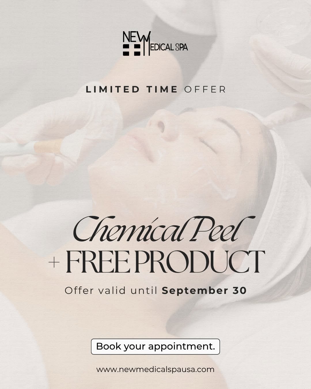Instagram post by Dr. Teresa Camden: September is looking a little better already. Enjoy a Chemical Peel and receive a free product with your treatment, available through Septem…