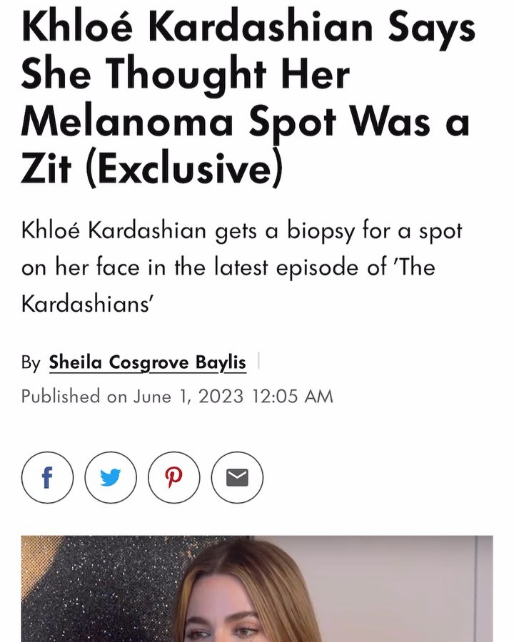 Instagram post by Dr. Tess Mauricio: The story of @khloekardashian’s skin cancer diagnosis featured on @people. Khloe had chosen @drtessmauricio, Board Certified Dermatologist, …