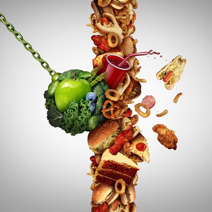 Instagram post by Dr. Theodore M. Khalili: FALSE: Obesity is only an addiction, similar to alcoholism or drug dependency. TRUTH: Although there is a very small percentage of individua…