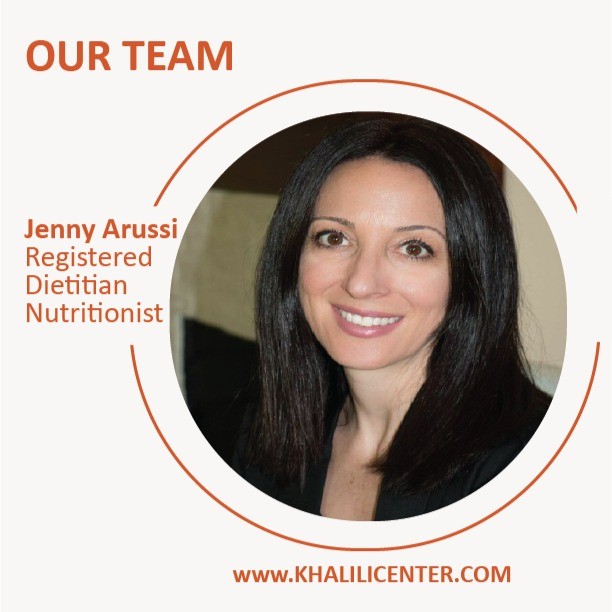 Instagram post by Dr. Theodore M. Khalili: Say hello to our registered Dietitian Nutritionist and Mindfulness-Based Eating Awareness Training instructor, Jenny Arussi! 😍🙌 Jenny has …