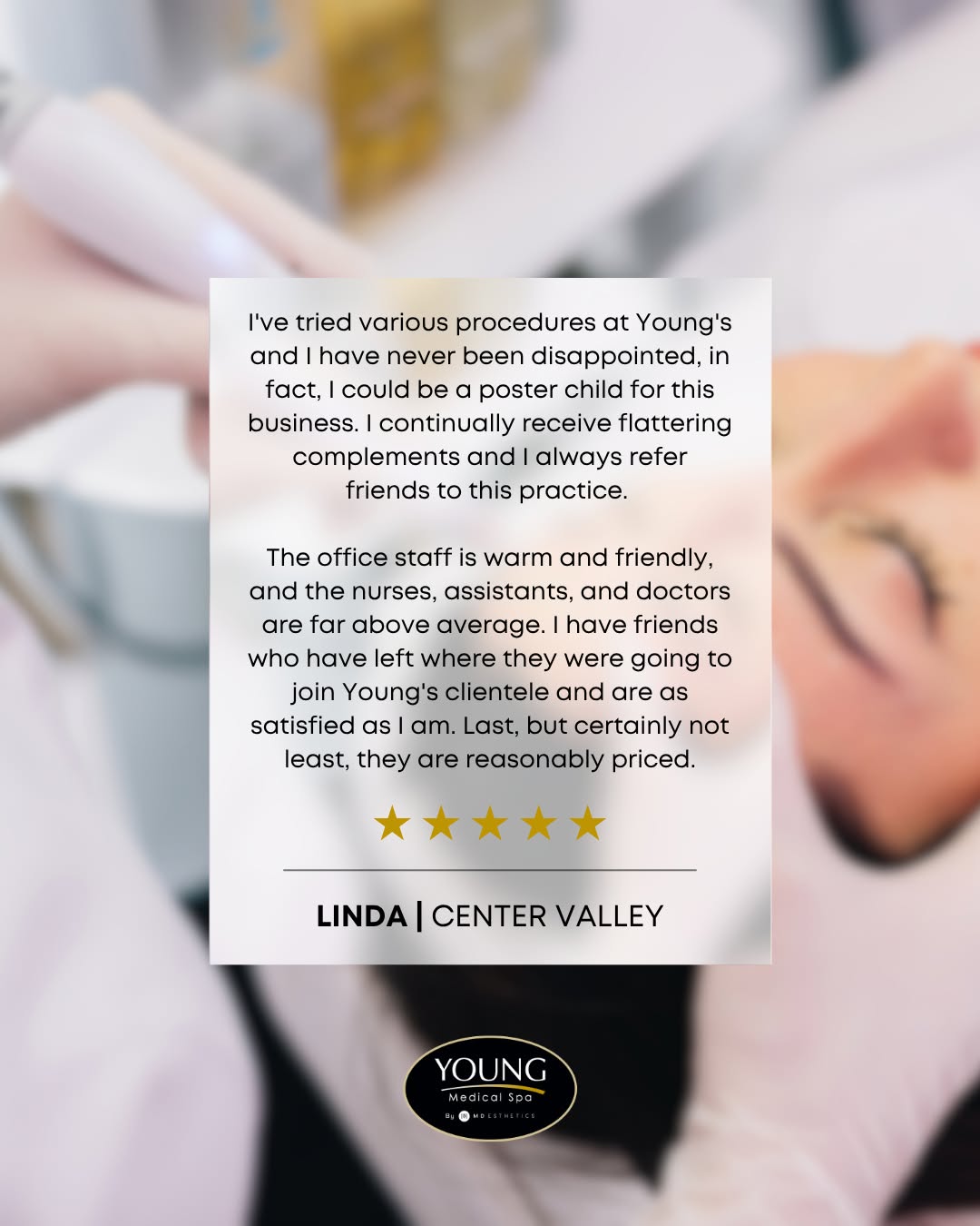 Instagram post by Dr. Thomas E. Young: We are always grateful when patients take the time to share their experience with Young Medical Spa. Thank you to our patients for trusting …